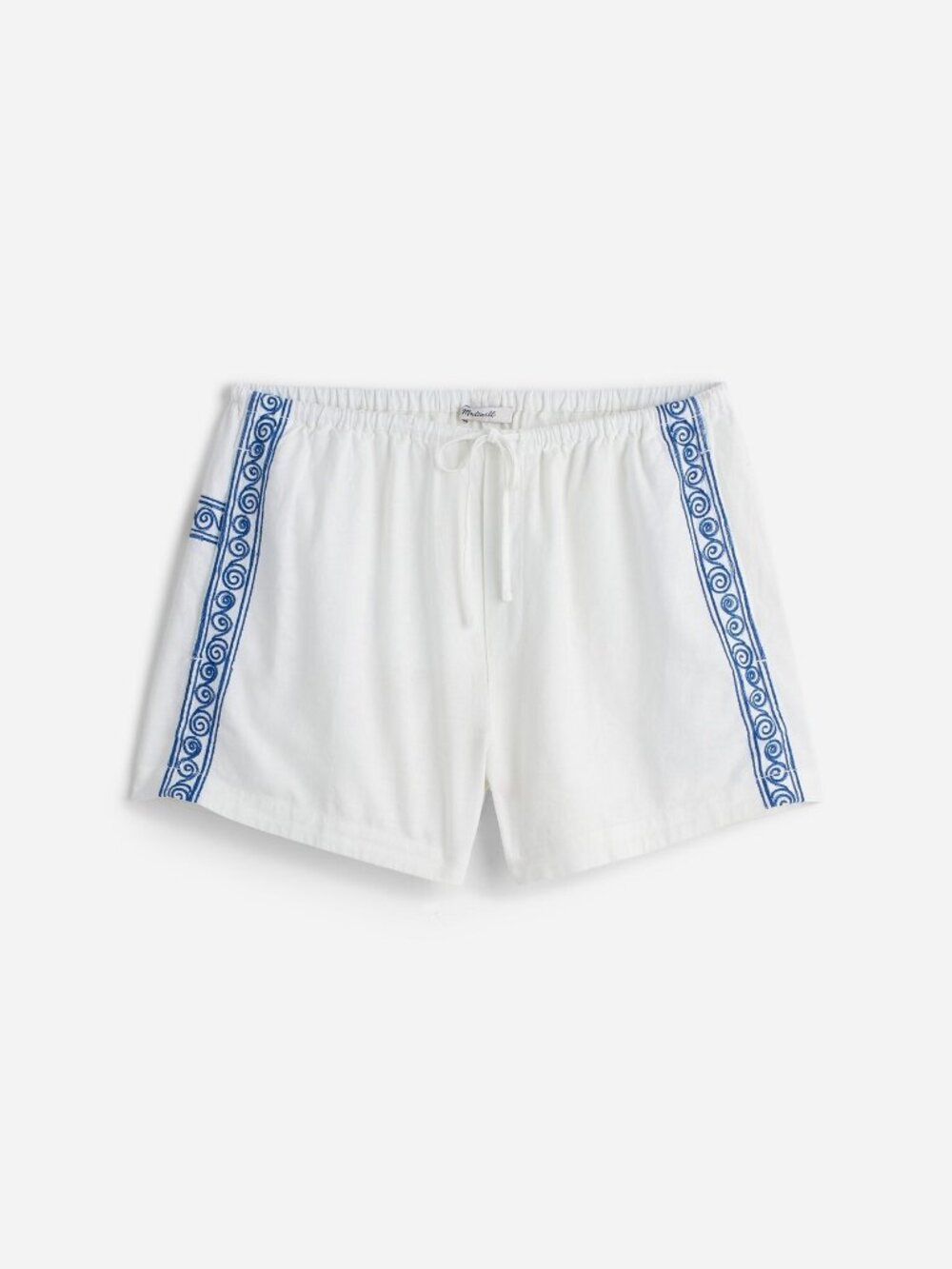 Madewell x Lisa Says Gah! Embroidered Drawstring Pull-On Shorts